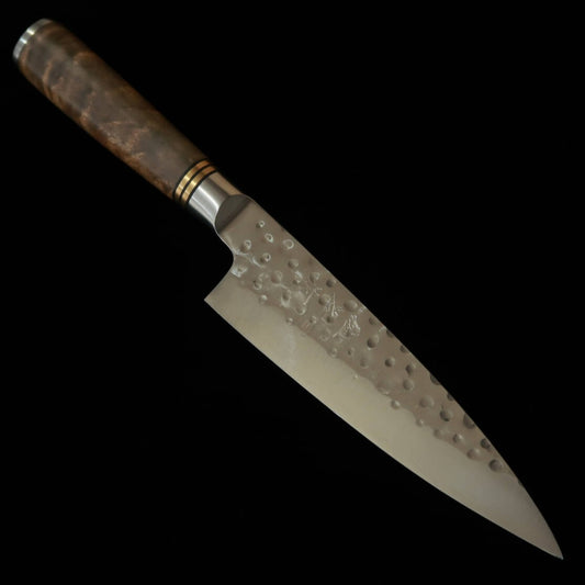 Takeshi Saji SG2 Petty Knife Hammered with Karin Handle (130mm)