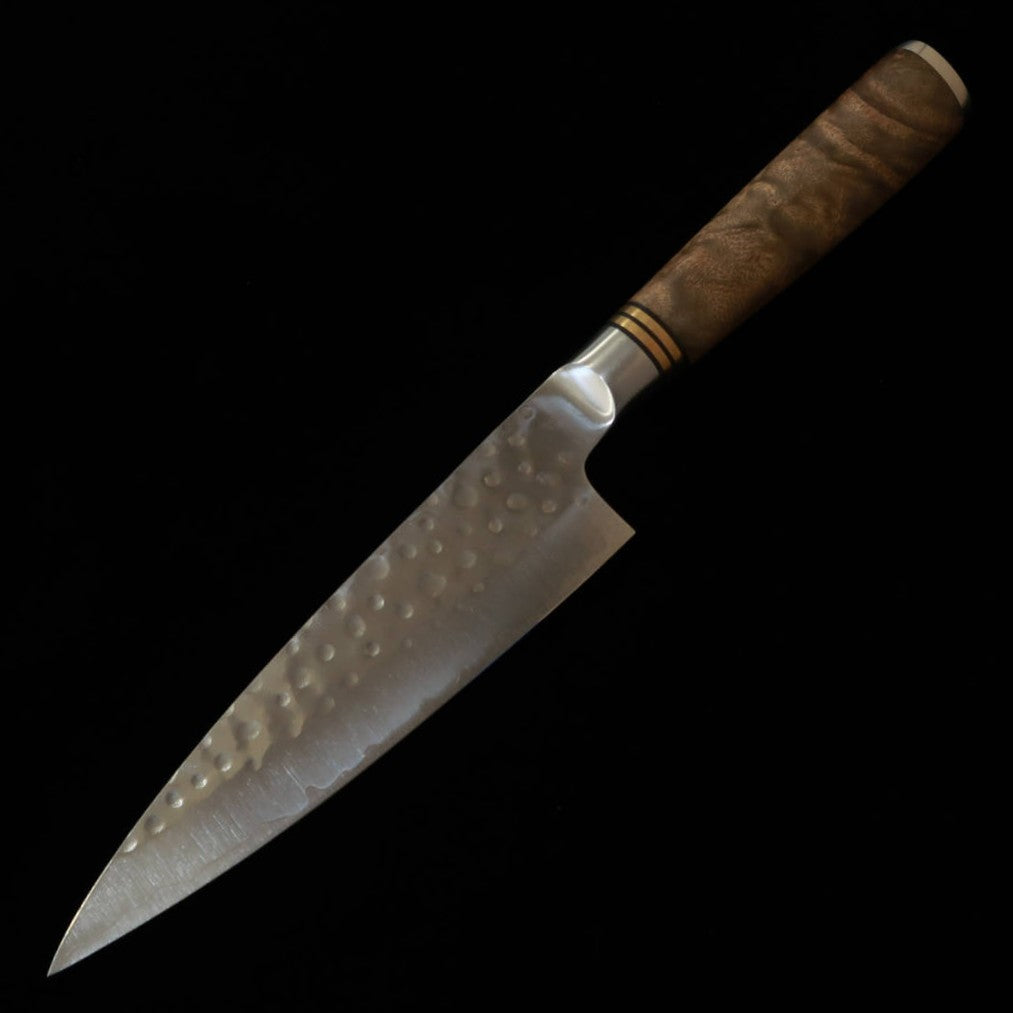 Takeshi Saji SG2 Petty Knife Hammered with Karin Handle (130mm)