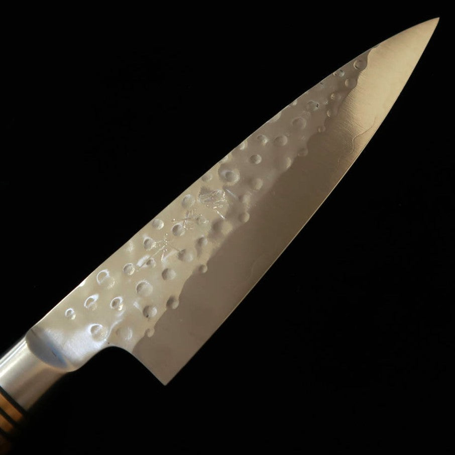 Takeshi Saji SG2 Petty Knife Hammered with Karin Handle (130mm)