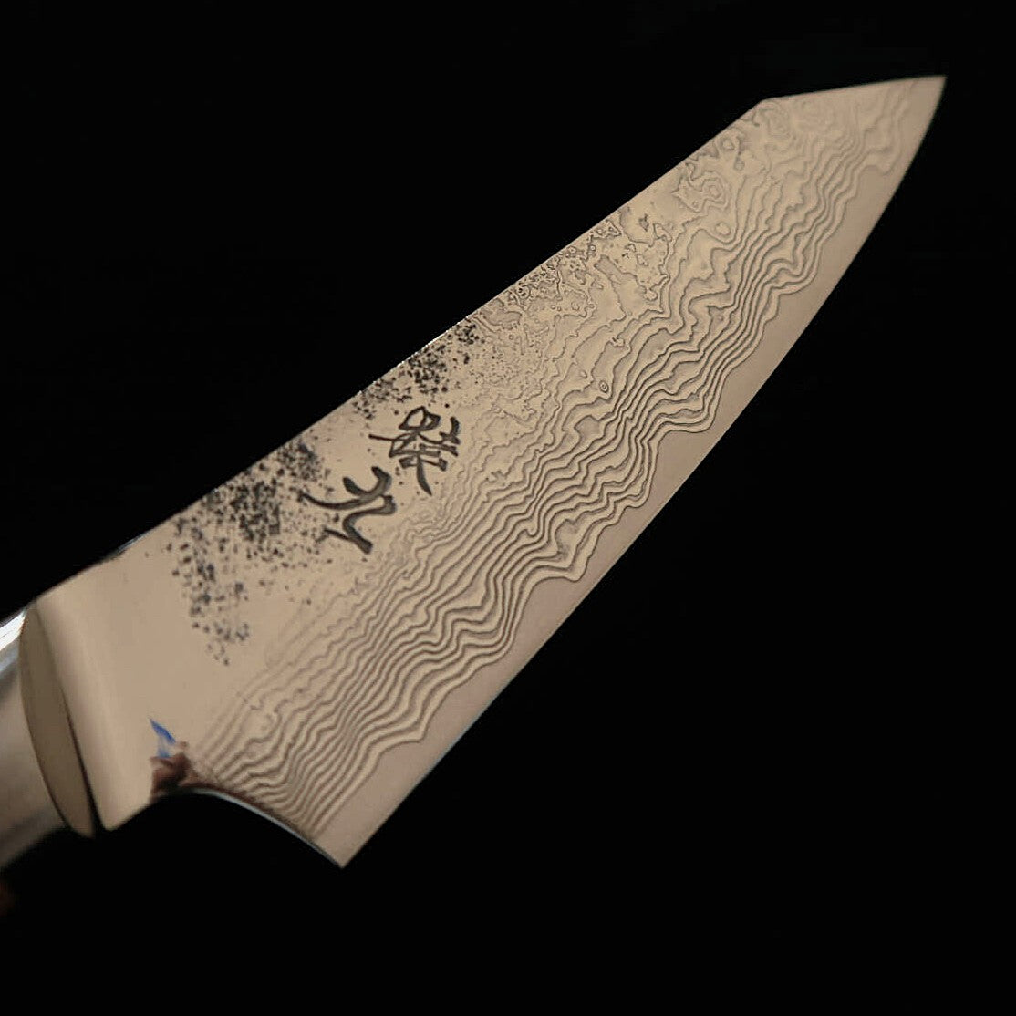 猿九 ENKYU 文化ペティ 蜩シリーズ SG2 ダマスカス 花梨瘤ハンドル