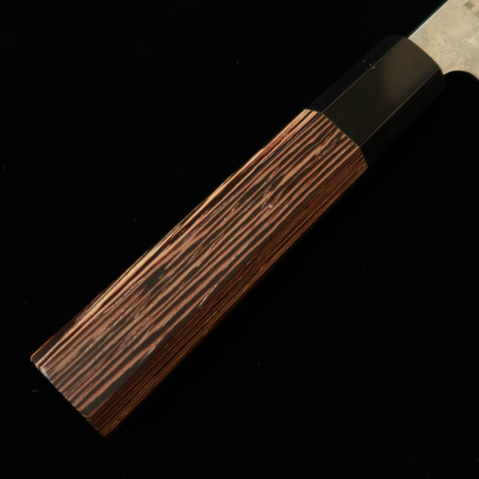 HATSUKOKORO Ginrei Ginsan Santoku with Nashi finish and Wenge Handle (170mm)