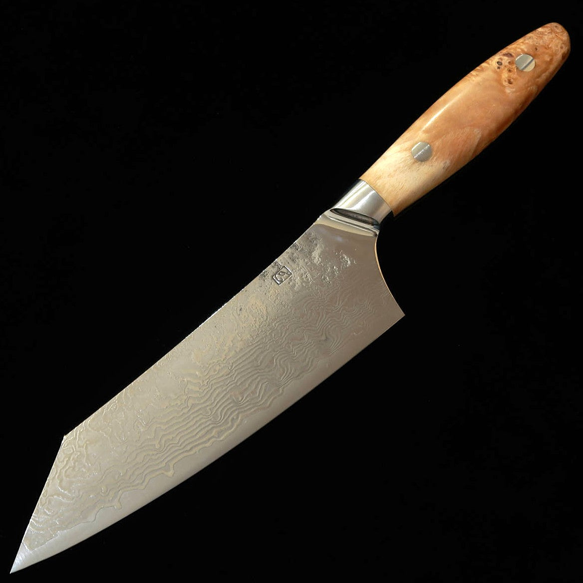 猿九 ENKYU 文化 蜩シリーズ SG2 ダマスカス 花梨瘤ハンドル (180mm)