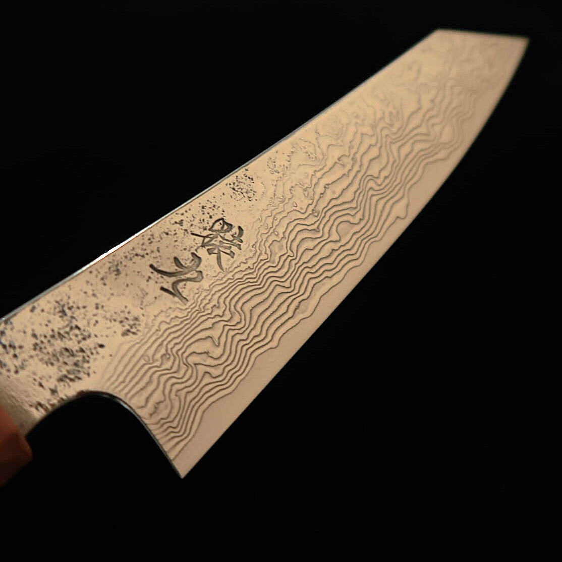 Enkyu Ko-Bocho Série « Homura-Kumo » SG2 Damas Manche octogonal en Loupe d'Amboine (135 mm)