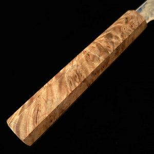 ENKYU Santoku Homura-gumo Series SG2 Damascus with Karin Burl Octagonal Handle (165/180mm)