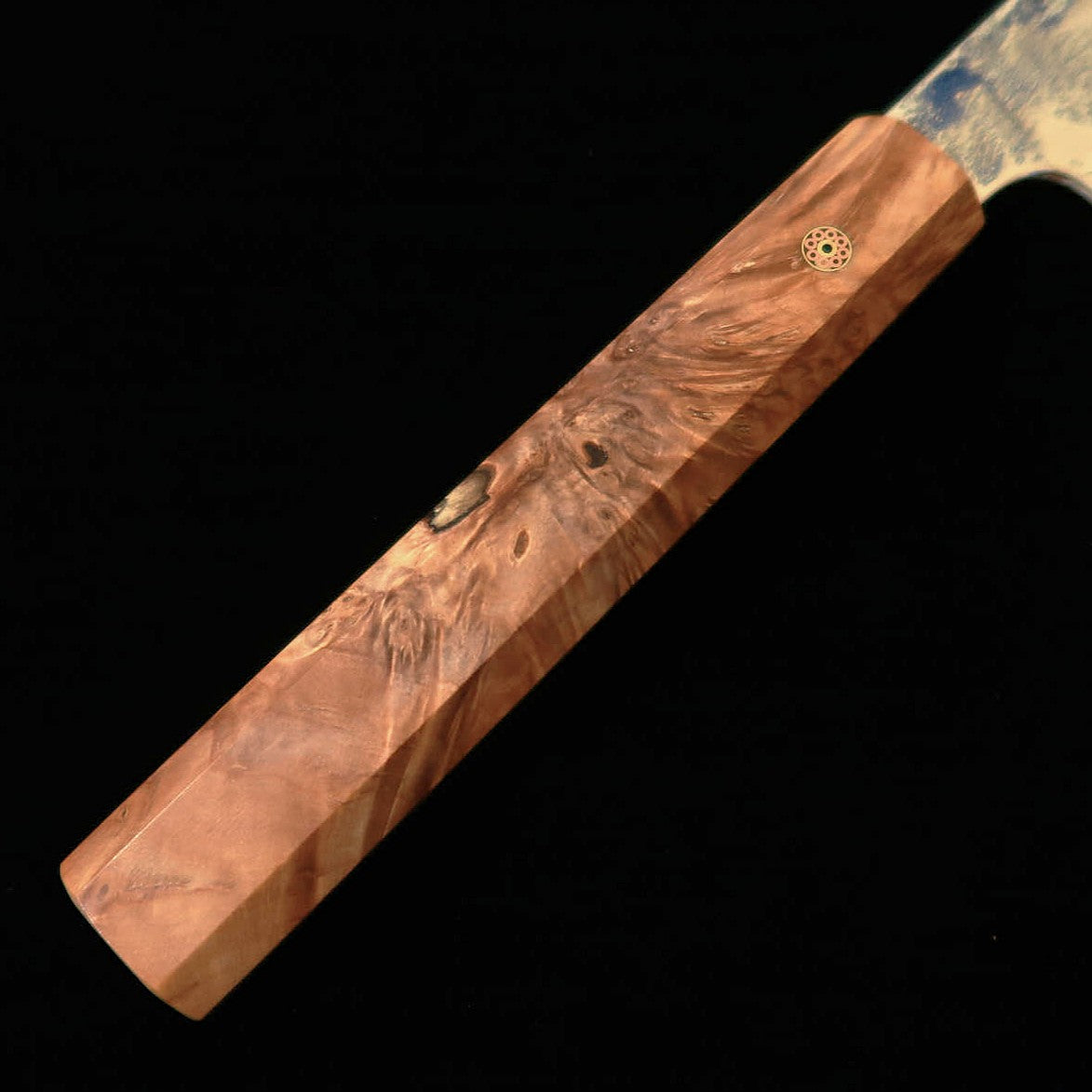 ENKYU Gyuto Honoo-Gumo Series, SG2 Damascus with Octagonal Karelian Birch Handle (210mm)