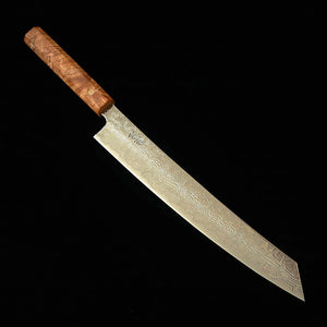 ENKYU Saruku Sujihiki Série Hon-un (chama e nuvem) SG2 Damasco cabo octogonal de raiz de marfim-vermelho (270 mm)