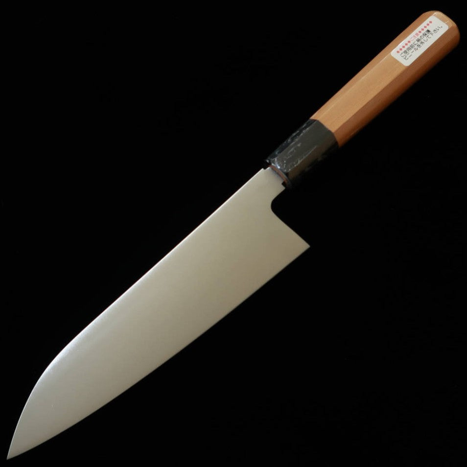 SUISIN Santoku, INOX Honyaki, Ichii Hexagonal Half-Circle Handle (180mm)