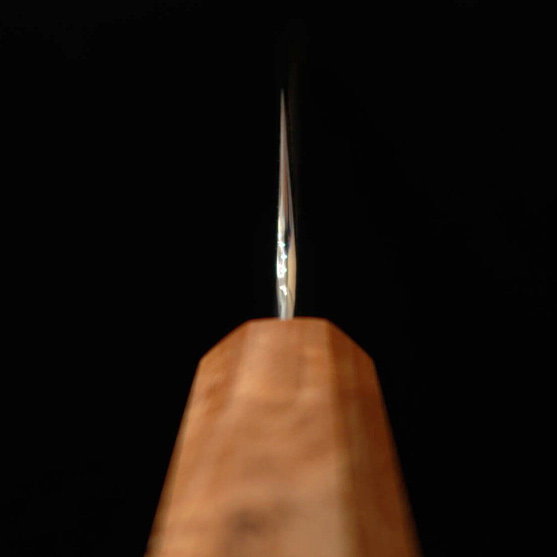 猿九 ENKYU 切付筋引 焔雲シリーズ SG2 ダマスカス 花梨瘤八角柄　（270ｍｍ）