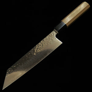 Miura MIURA Bunka AUS10 Miroir Martelé Damas Manche octogonal en magnolia (170 mm)