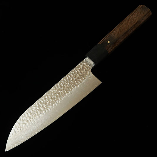 Couteau Santoku Miura (Acier VG-10 / Damas / Manche en bois laminé renforcé) (165 mm)