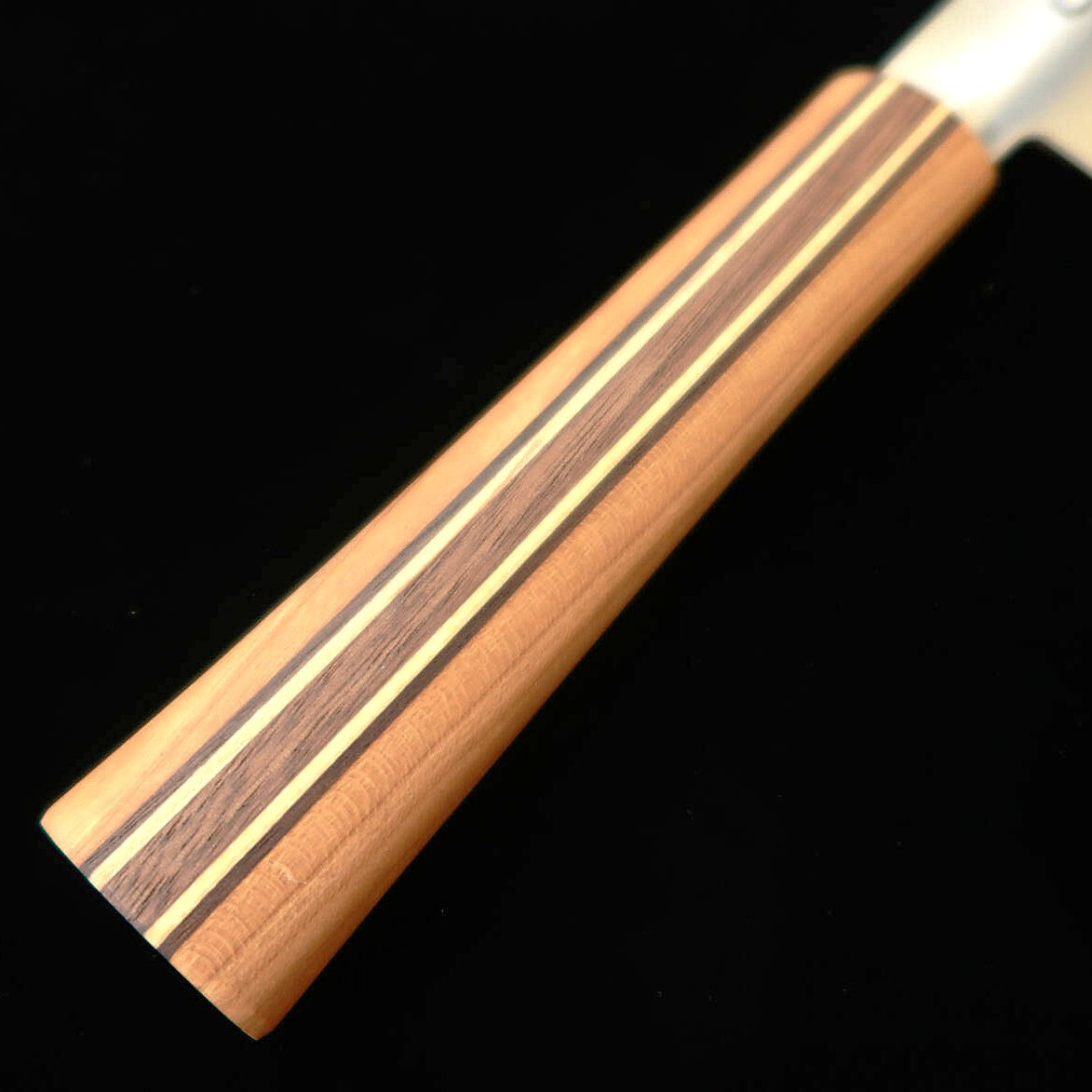 TANAKA - Shun (Majiro) - Couteau à pain forgé - Acier Ginsan (Gingami No.3) - Manche en érable, cerisier et noyer (240 mm)