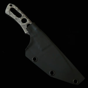 Faca colaborativa Asurah Knives × MiuraKnives DC53 com bainha em Kydex (120 mm)