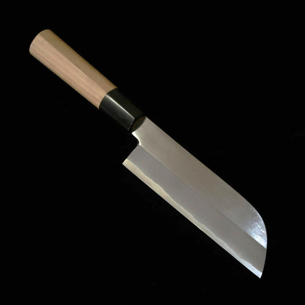 MIURA Chanfro Aço carbono japonês Cabo redondo em magnólia com ferrule de chifre de búfalo (60–135 mm)