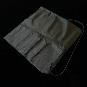 YOKU leatherworks Funda enrollable lavable de cuero para cuchillos, negra