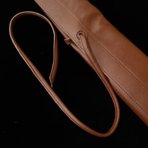 YOKU leatherworks rollo de cuchillos de cuero lavable marrón