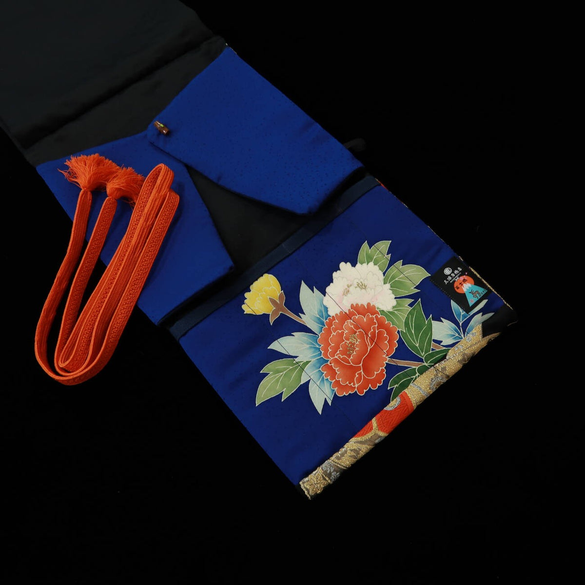 富士鹿 ナイフロール 着物柄 百花綾乱（97.5×27cm）