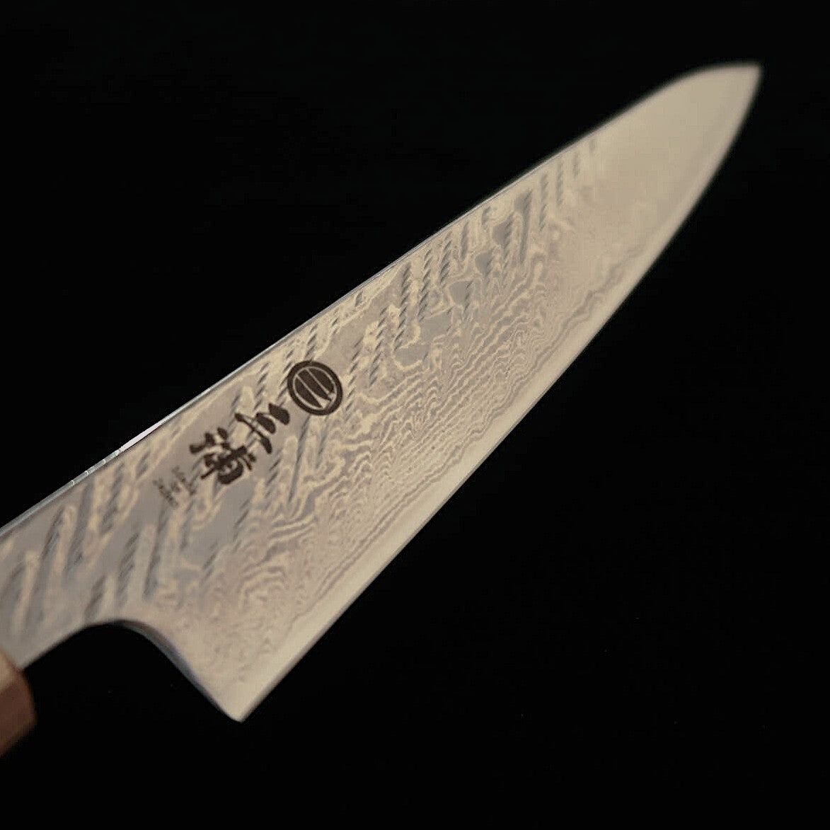 Miura MIURA Petty AUS10 (10A) padrão de corda, Damasco, cabo octogonal transparente em carvalho (135 mm)