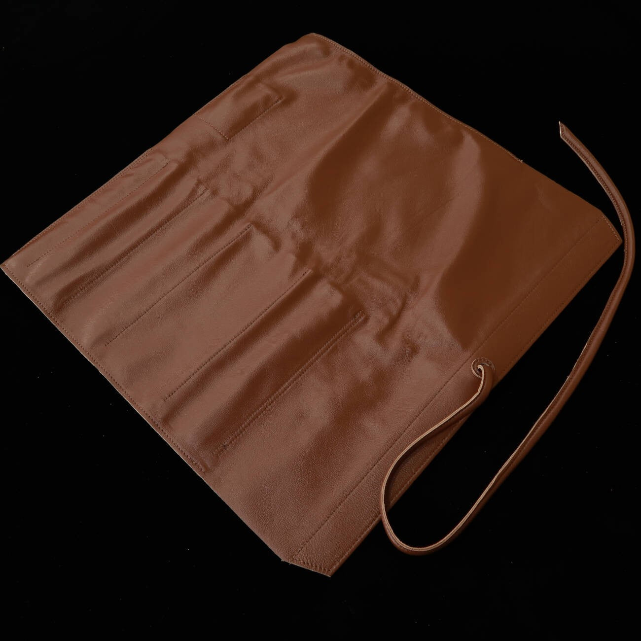 YOKU leatherworks　ウォッシャブルレザーナイフロール ブラウン