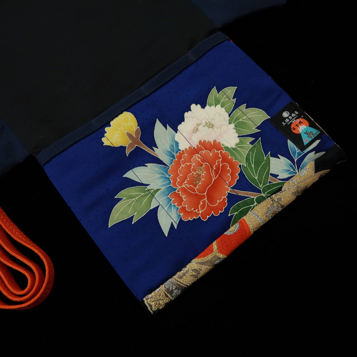 富士鹿 ナイフロール 着物柄 百花綾乱（97.5×27cm）