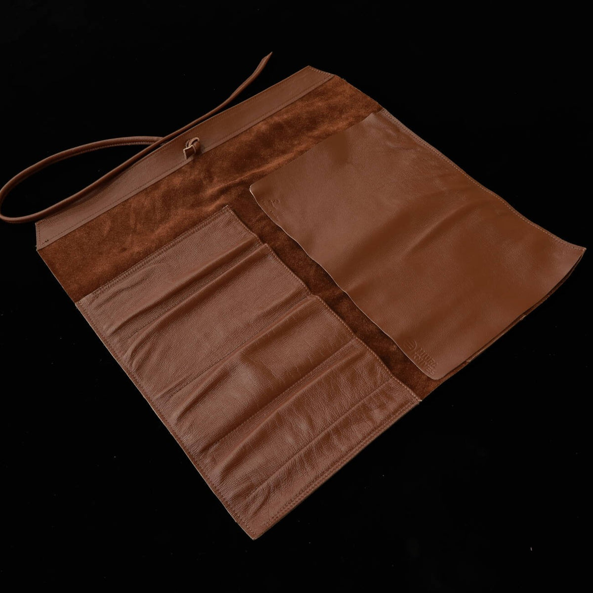 YOKU leatherworks rollo de cuchillos de cuero lavable marrón