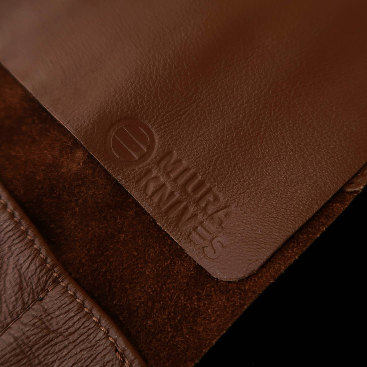YOKU leatherworks rollo de cuchillos de cuero lavable marrón