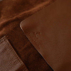 YOKU leatherworks rollo de cuchillos de cuero lavable marrón