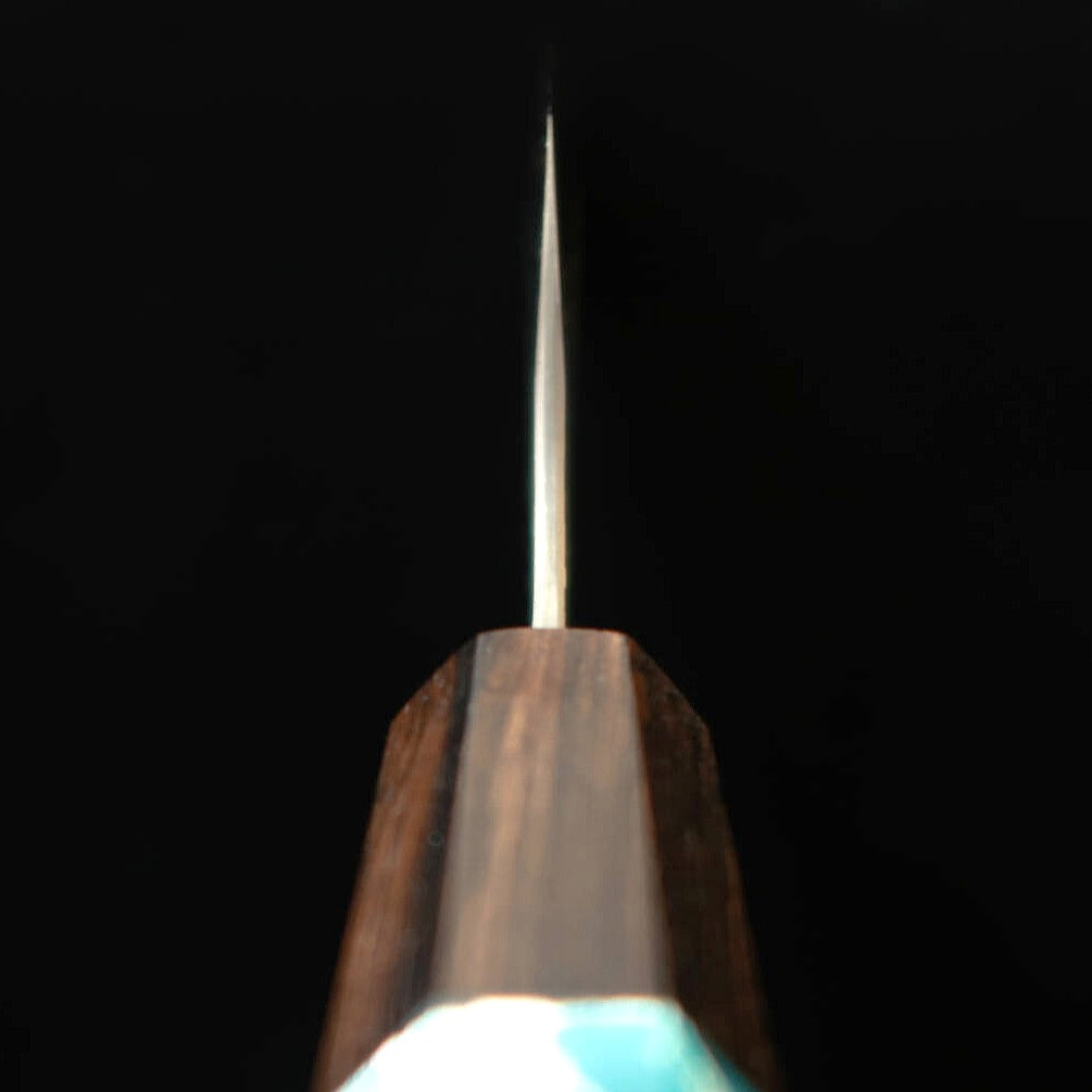 Miura Bunka SG2 Tsuchime Manche octogonal en Ébène et Turquoise (165 mm)
