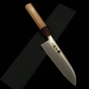 Miura MIURA Santoku Aogami Super pulido mango octogonal de olmo (165 mm)
