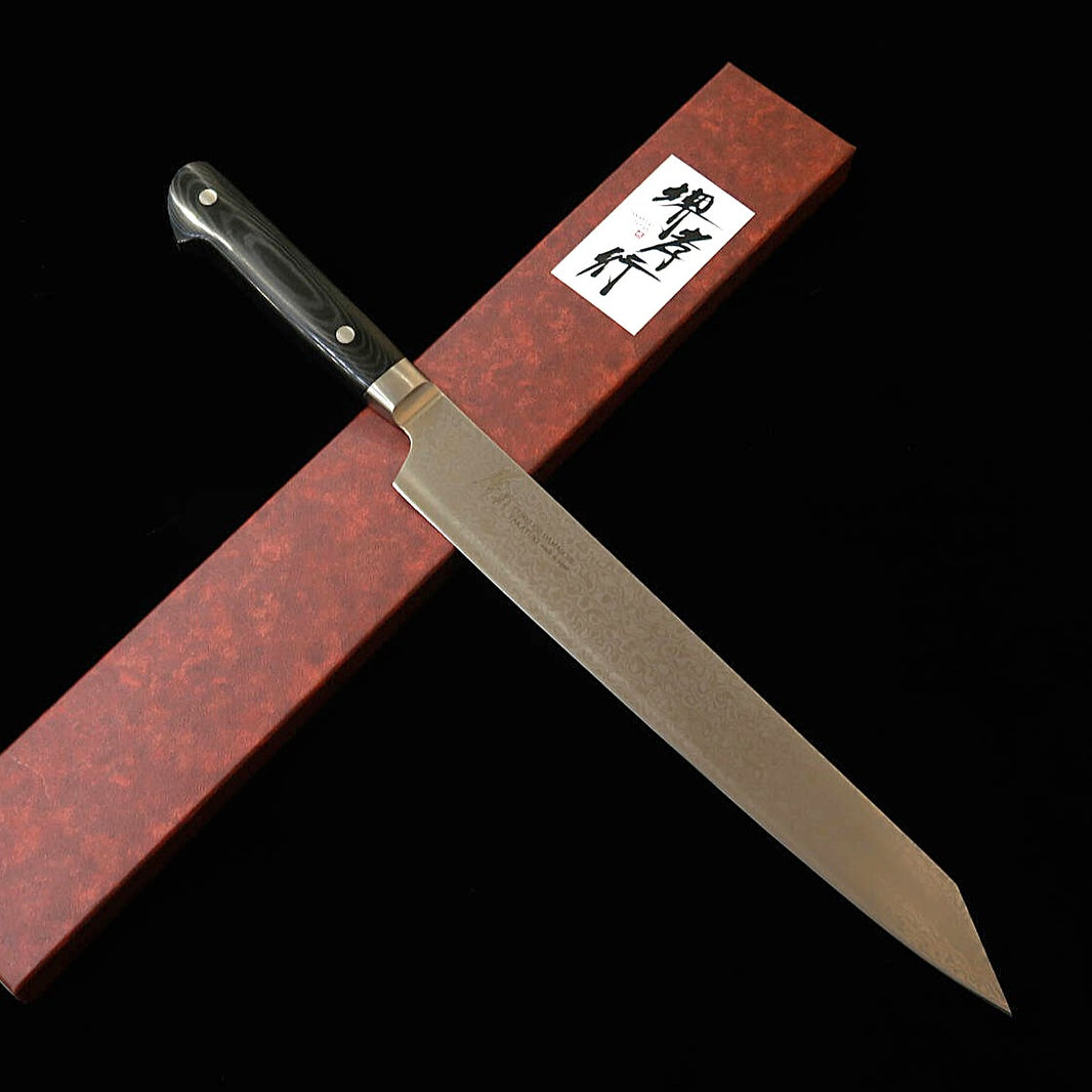 SAKAI TAKAYUKI Kengata Yanagiba, Coreless Steel with Micarta Handle (260mm)