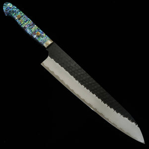 NIGARA Gyuto SG2 Black Hammered Finish with Mother-of-Pearl Handle (210/240mm)