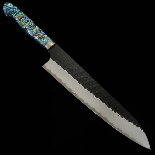 二唐刃物製造所 NIGARA 牛刀 SG2 黒打鎚目 螺鈿柄 (210/240mm)