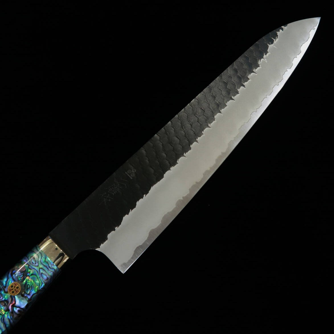 二唐刃物製造所 NIGARA 牛刀 SG2 黒打鎚目 螺鈿柄 (210/240mm)