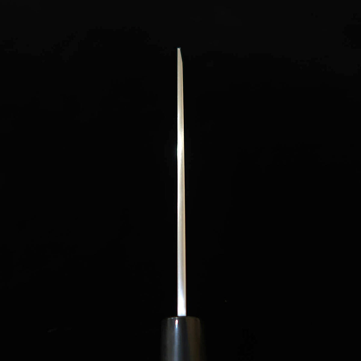 YOSHIHIRO – Couteau kenmuki, acier Shirogami n°2, manche rond en magnolia avec virole en corne de buffle (180 mm)
