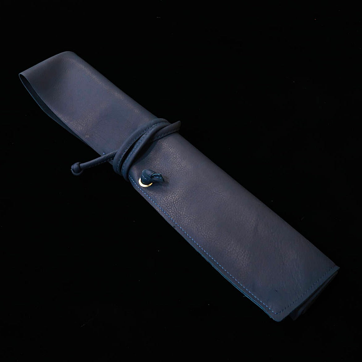 YOKU leatherworks　レザーナイフロール ネイビー　柔らか　