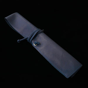 YOKU leatherworks – rolo de couro para facas, azul-marinho, macio