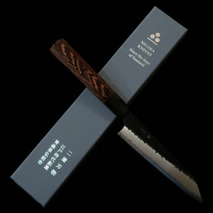 NIGARA kiritsuke petty, SG2, martelé, kuro-uchi, manche octogonal en wengé (150 mm)