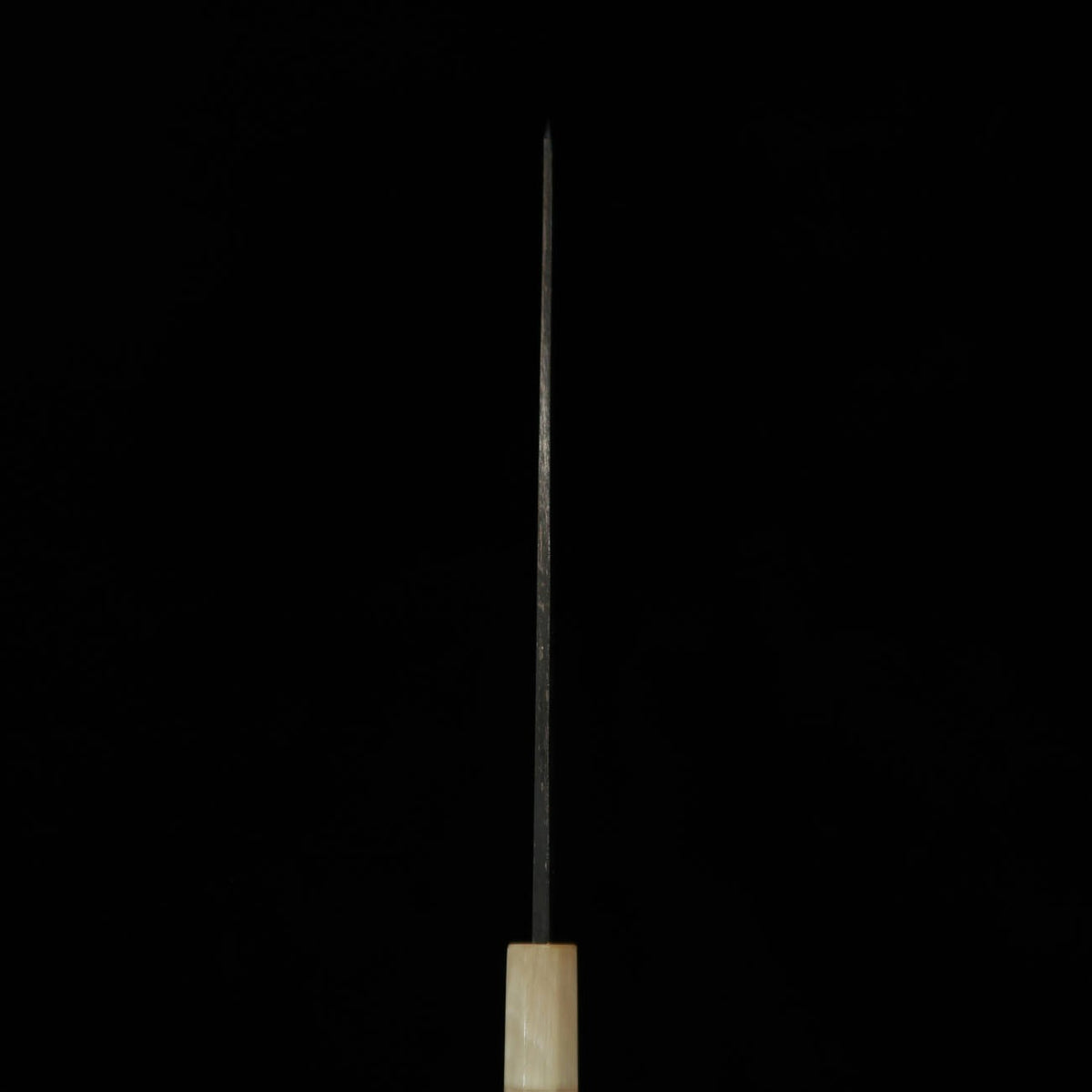 MIURA Itadaki Tanaka Yoshikazu Yanagiba tipo kiritsuke acero blanco nº 2 acabado negro mango octogonal de magnolia y cuerno de búfalo blanco (270/300 mm)