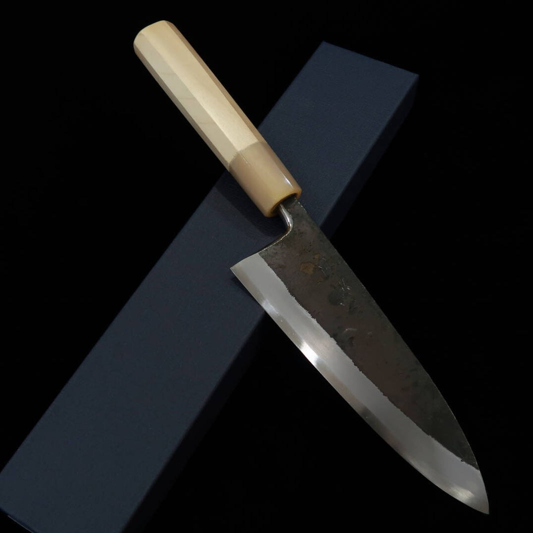 三浦頂MIURA Itadaki 田中義一 出刃 白紙二号 黒打 朴八角柄（150/165/180mm）