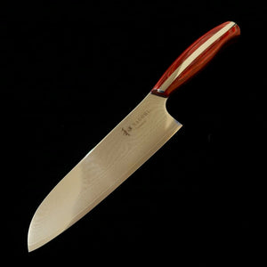 和 NAGOMI　三徳　ダマスカス　赤柄（180mm)