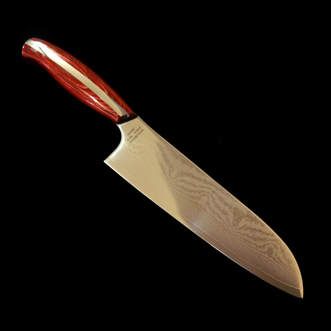 NAGOMI Santoku Damas Manche rouge (180 mm)