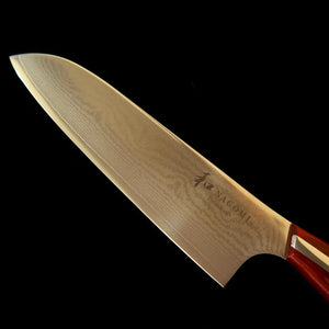 NAGOMI Santoku Damas Manche rouge (180 mm)