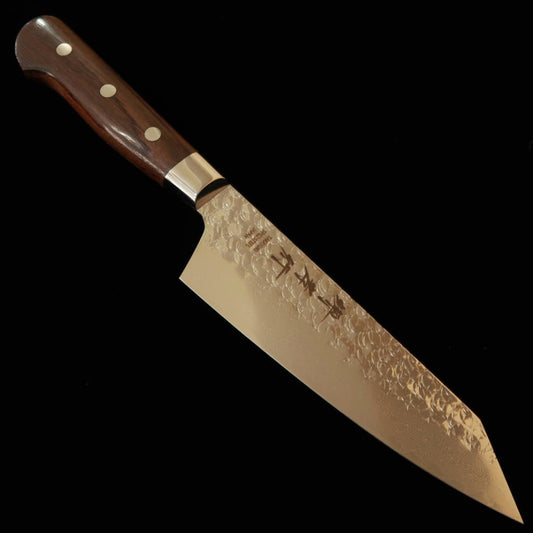 堺孝行 SAKAI TAKAYUKI 剣型三徳 SG2 鎚目 ダマスカス 紫檀柄 （160mm）