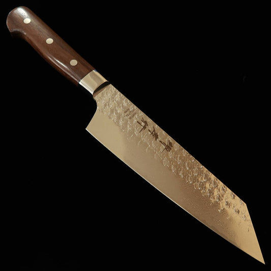 堺孝行 SAKAI TAKAYUKI 剣型牛刀 SG2 鎚目 ダマスカス 紫檀柄（190mm）