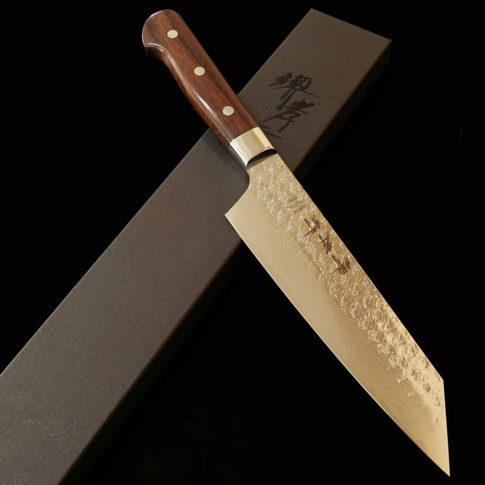 SAKAI TAKAYUKI Kensaki Gyuto, SG2 Hammered Damascus with Rosewood Handle (190mm)