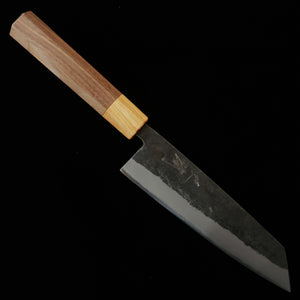 MIURA – Bunka acier bleu n°2, san-mai inox, noir forgé, manche en noyer (165/175 mm)