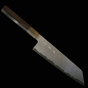 堺菊守SAKAI KIKUMORI 夜霧 切付牛刀 青紙スーパー ダマスカス 黒檀白水牛八角柄（225mm）