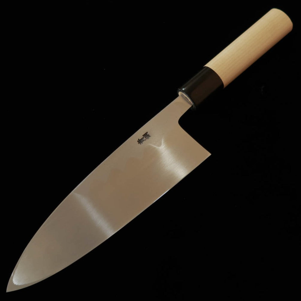 Masamoto Sohonten Deba Acier bleu n°2 Manche octogonal en magnolia (150-210 mm)