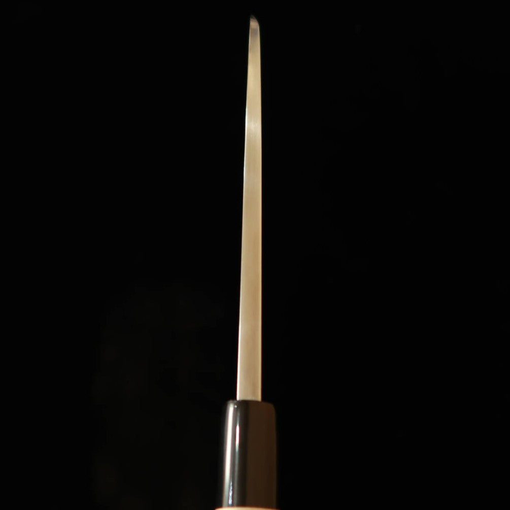 Masamoto Sohonten Deba Acier bleu n°2 Manche octogonal en magnolia (150-210 mm)