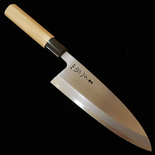 Masamoto Sohonten Deba, Shirogami No. 2, with a Chestnut-Shaped Handle (150-210mm)