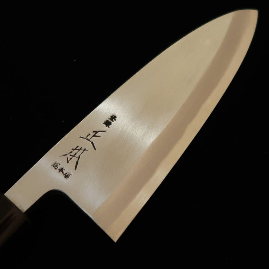 Masamoto Sohonten Déba Acier blanc n°2 Manche kaki (150-210 mm)